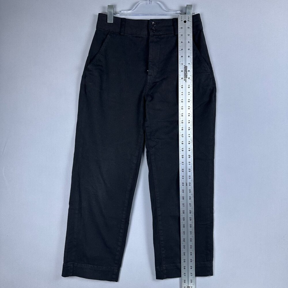 Everlane Straight Leg Crop Pants Mens Size 6 High Rise Dark Wash Black - Picture 3 of 12